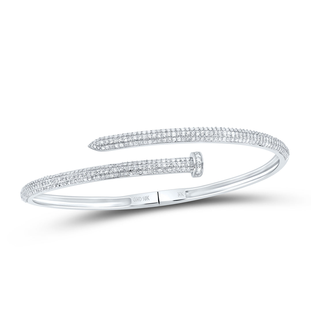1 5/8CTW-DIA NK NAIL BANGLE (65X55 MM) Daisy Joyeria