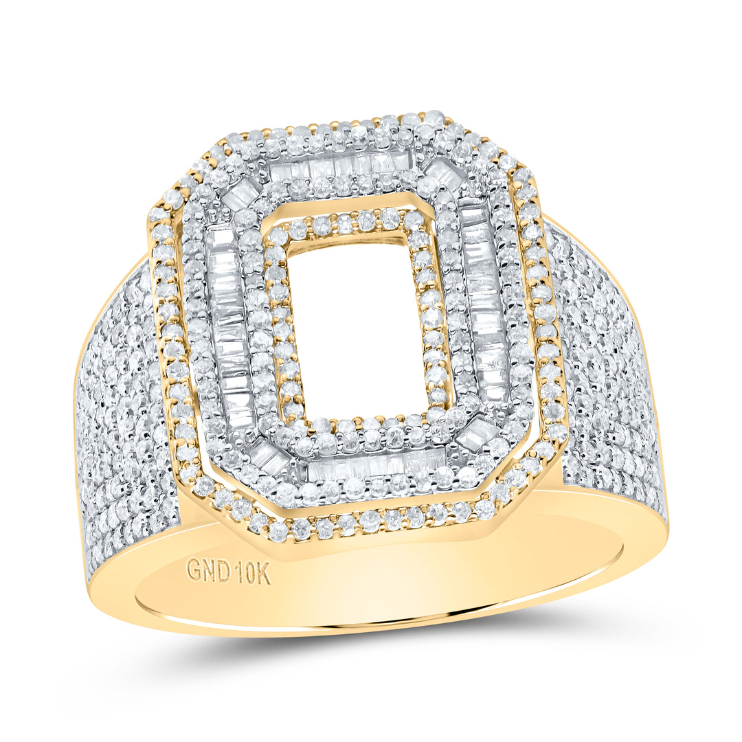 1 1/2CTW-DIA P1 INITIAL "O" MEN'S RING 10 Daisy Joyeria