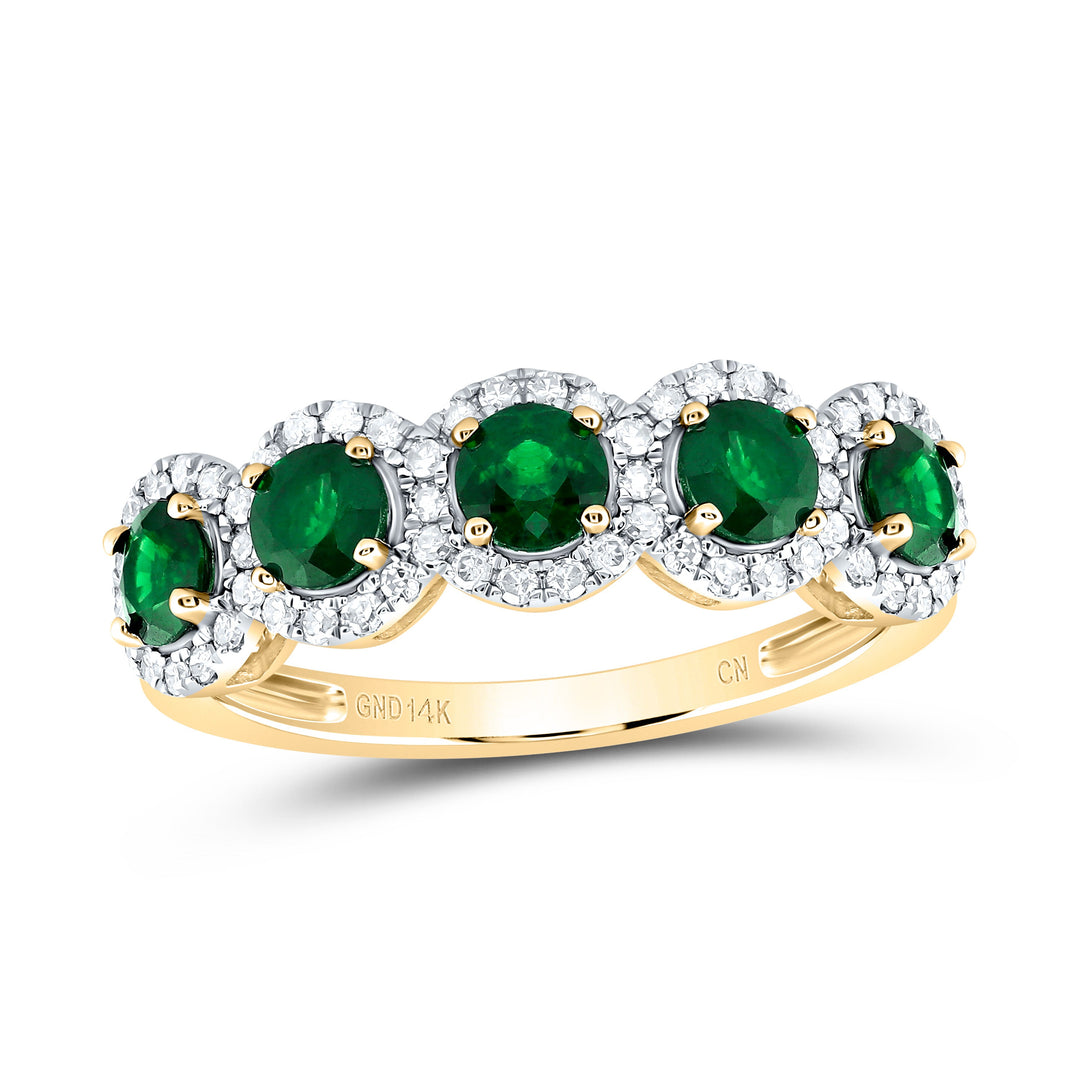 1/4CTW-NAT DIA CN 7/8CT-RD-EM NAT ANNIVERSARY BAND Daisy Joyeria
