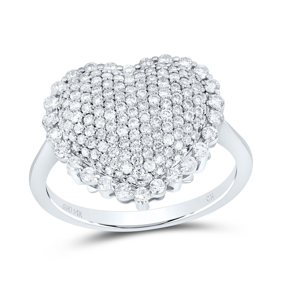 1CTW-NAT DIA CN FASHION HEART RING 7 Daisy Joyeria
