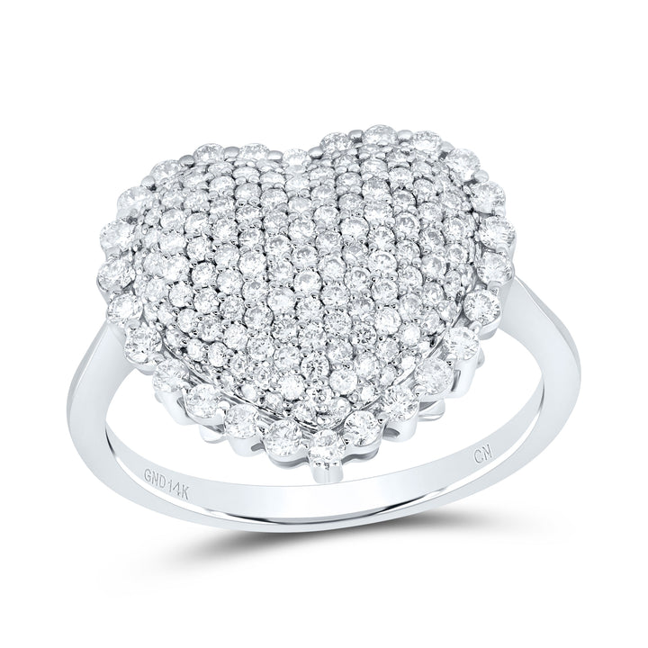 1CTW-NAT DIA CN FASHION HEART RING 7 Daisy Joyeria