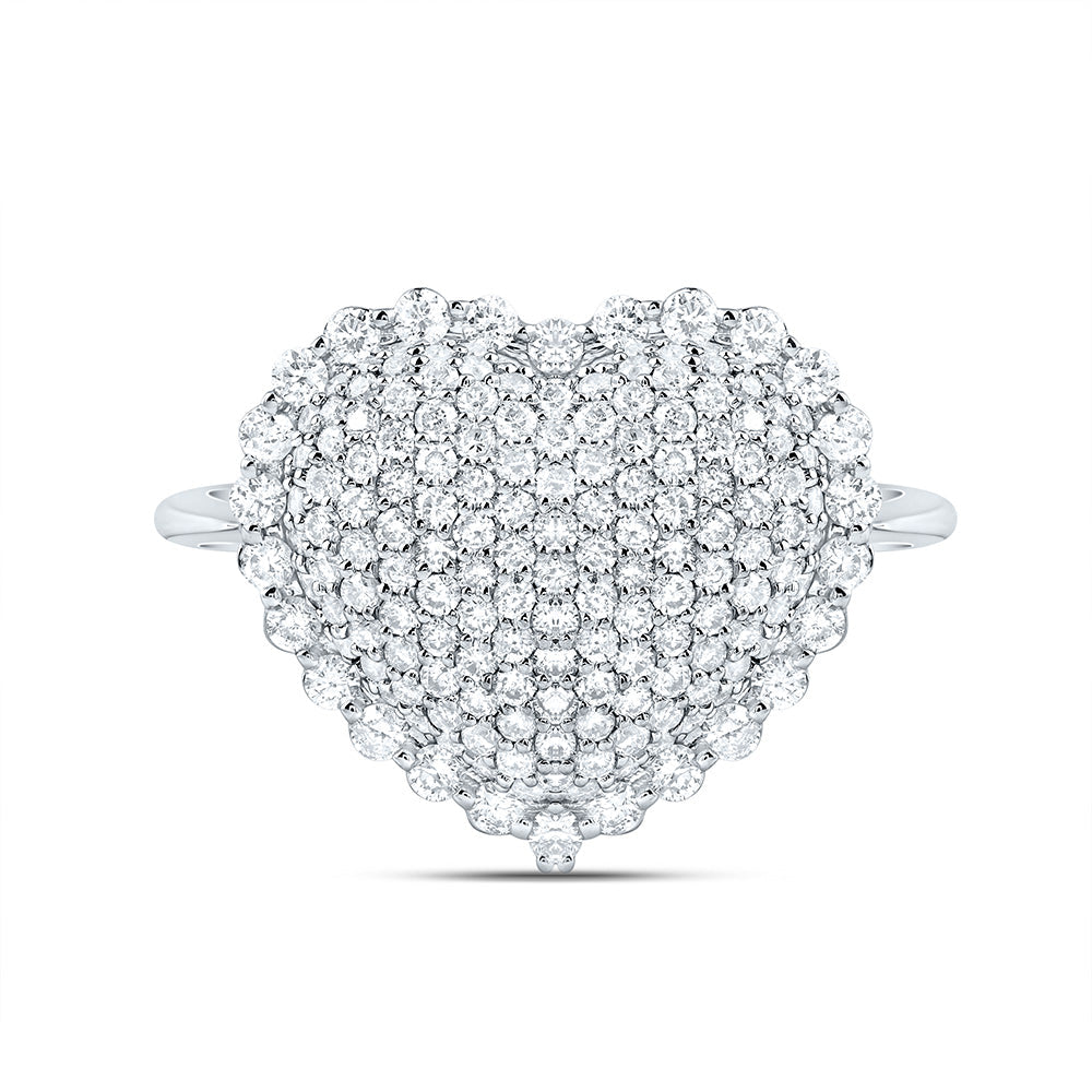 1CTW-NAT DIA CN FASHION HEART RING 7 Daisy Joyeria
