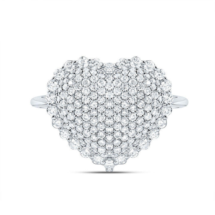 1CTW-NAT DIA CN FASHION HEART RING 7 Daisy Joyeria