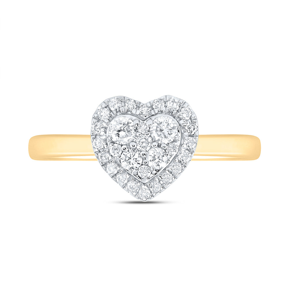 1/3CTW-NAT DIA CN FASHION HEART RING 7 Daisy Joyeria