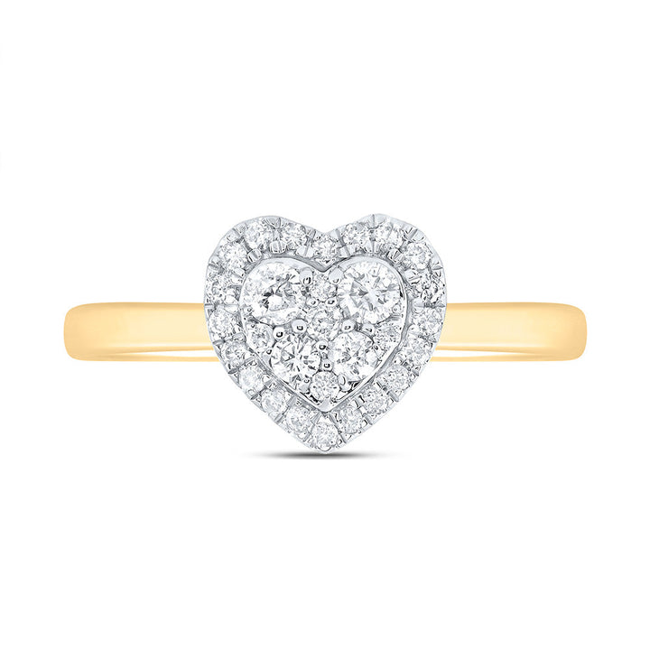 1/3CTW-NAT DIA CN FASHION HEART RING 7 Daisy Joyeria