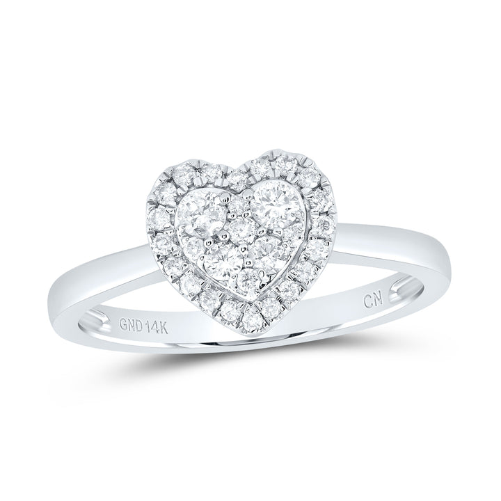 1/3CTW-DIA CN FASHION HEART RING 7 Daisy Joyeria