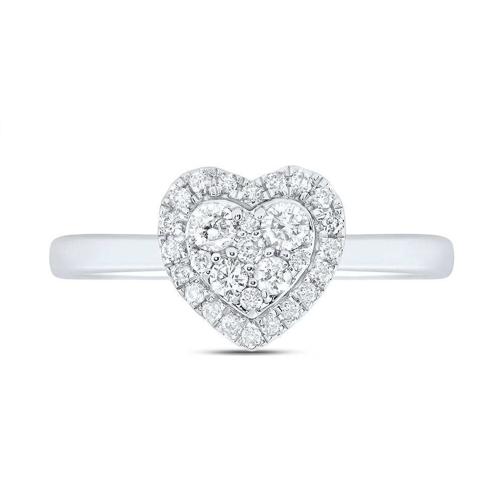 1/3CTW-DIA CN FASHION HEART RING 7 Daisy Joyeria