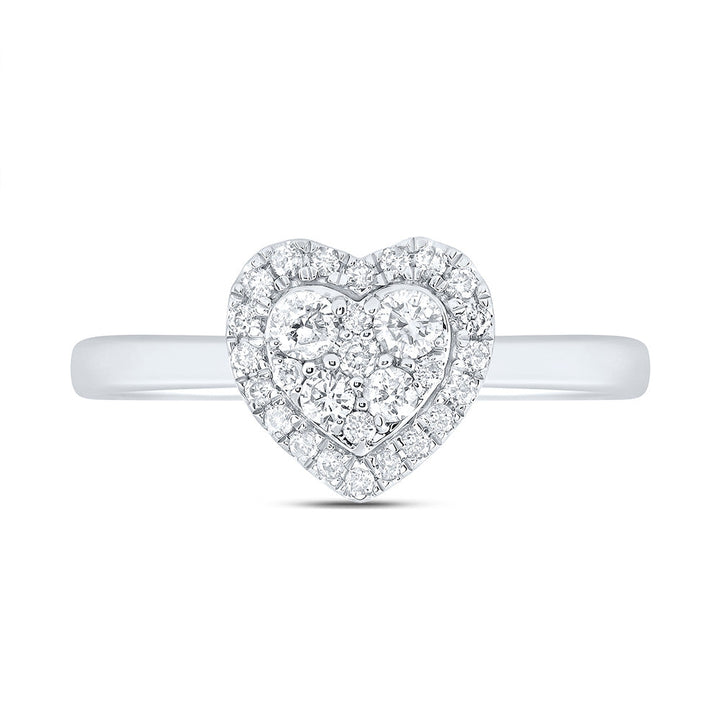 1/3CTW-DIA CN FASHION HEART RING 7 Daisy Joyeria