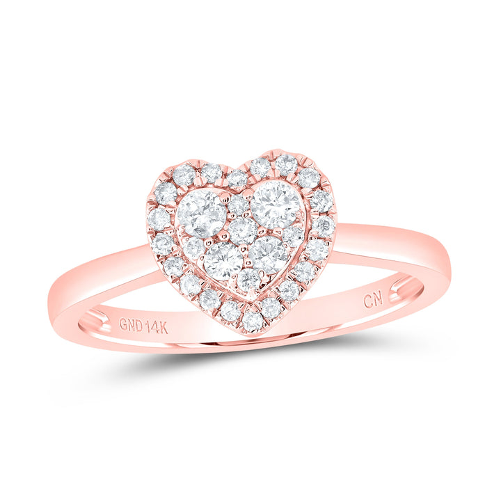 1/3CTW-NAT DIA CN FASHION HEART RING 7 Daisy Joyeria