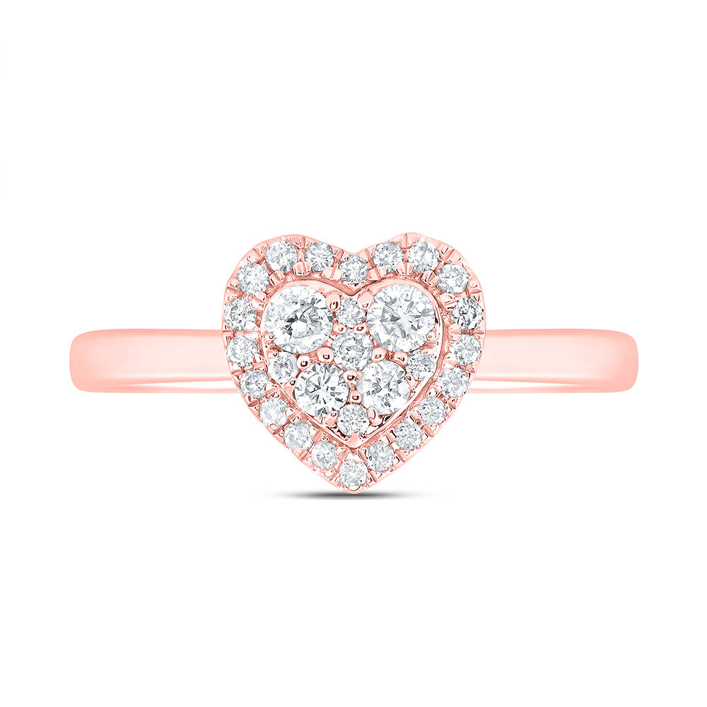 1/3CTW-NAT DIA CN FASHION HEART RING 7 Daisy Joyeria