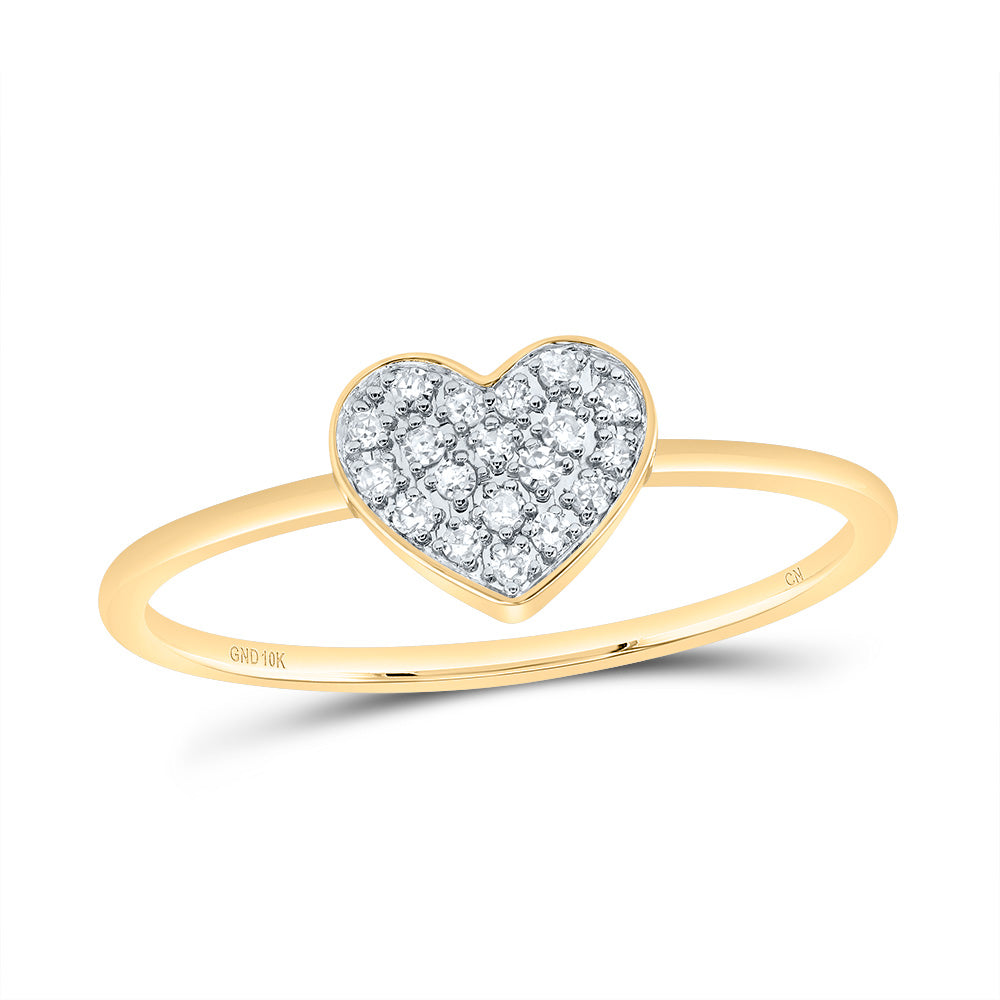 1/10CTW-NAT DIA CN GIFT HEART RING 7 Daisy Joyeria