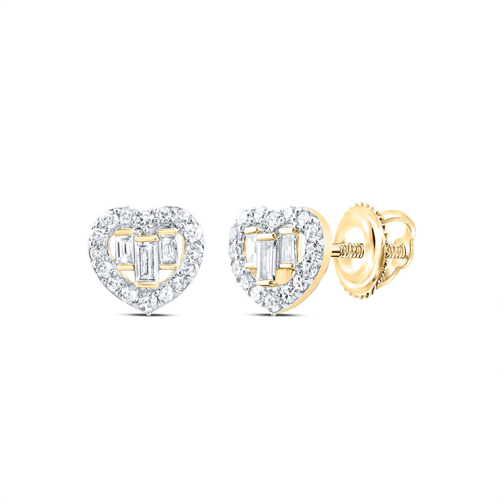 1/6CTW-NAT DIA CN GIFT HEART EARRING Daisy Joyeria