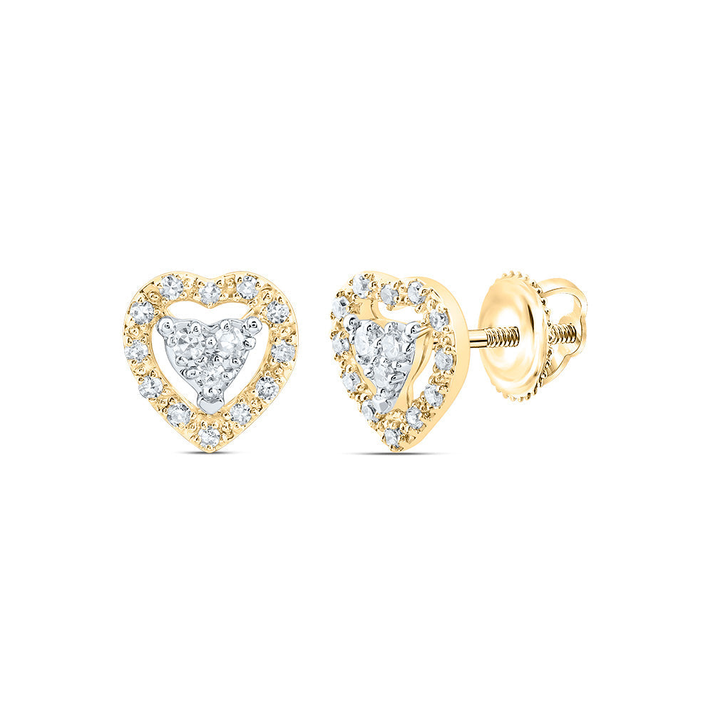 1/10CTW-NAT DIA CN GIFT HEART EARRING Daisy Joyeria