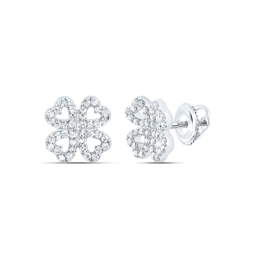 1/4CTW-NAT DIA CN GIFT HEART EARRING Daisy Joyeria