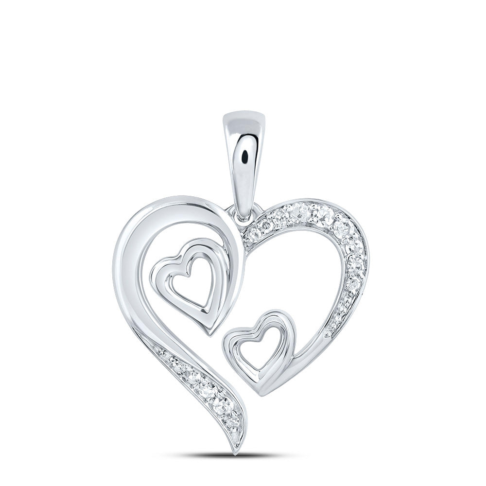 1/12CTW-NAT DIA P1 GIFT HEART PENDANT Daisy Joyeria
