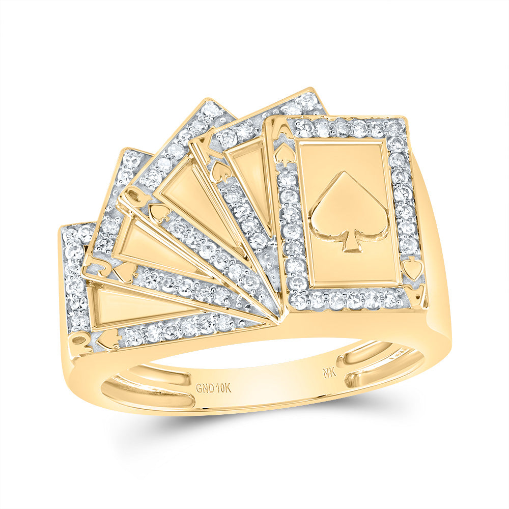 1/3CTW-NAT DIA NK CARDS MEN RING 10 Daisy Joyeria