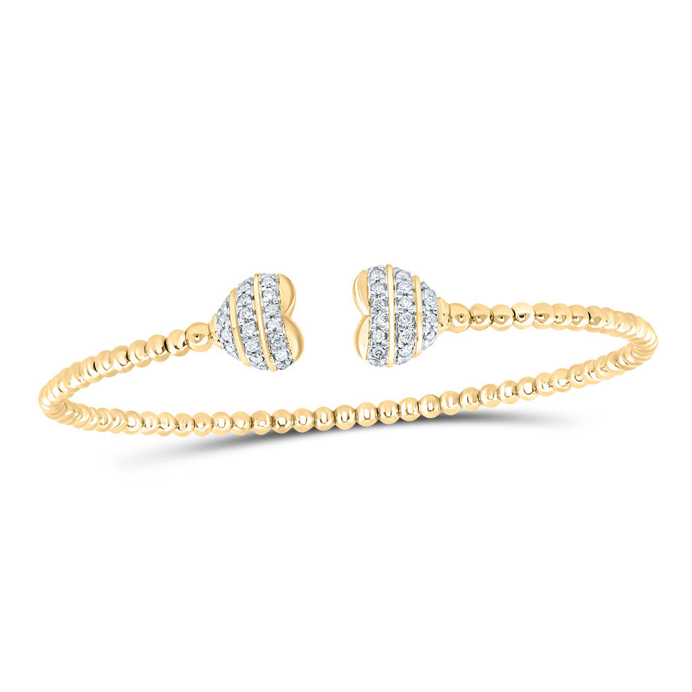 1/4CTW-NAT DIA CN FASHION HEART BANGLE (65X52 MM) Daisy Joyeria