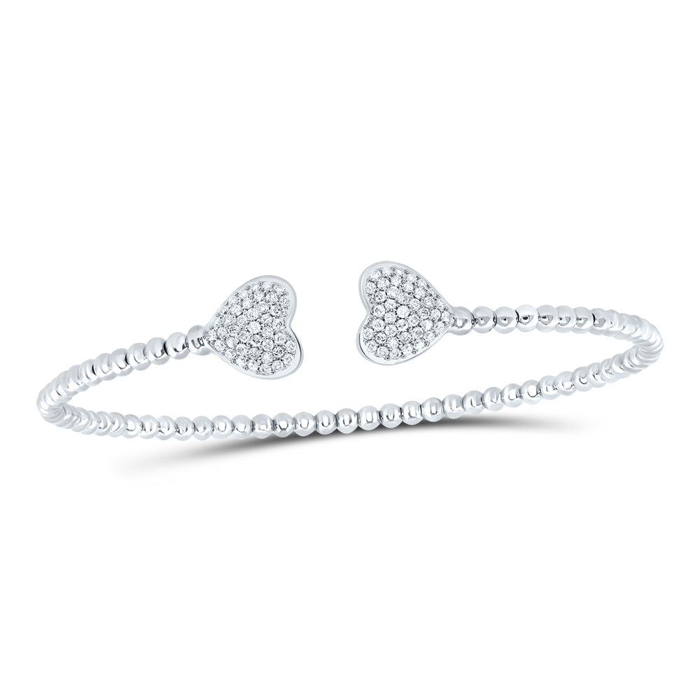 1/3CTW-NAT DIA CN FASHION HEART BANGLE (65X52 MM) Daisy Joyeria