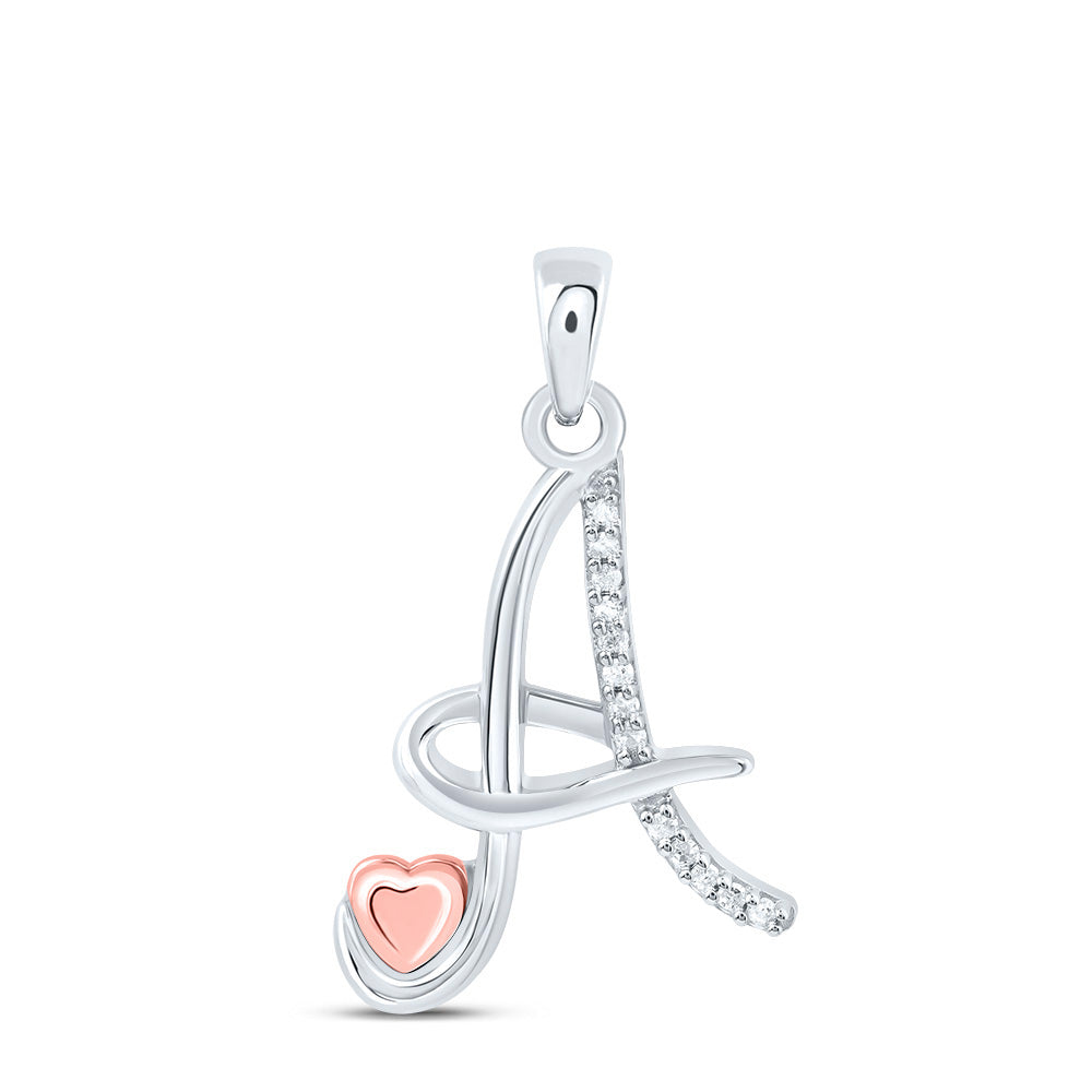 1/20CTW-NAT DIA P1 GIFT INITIAL "A" PENDANT Daisy Joyeria