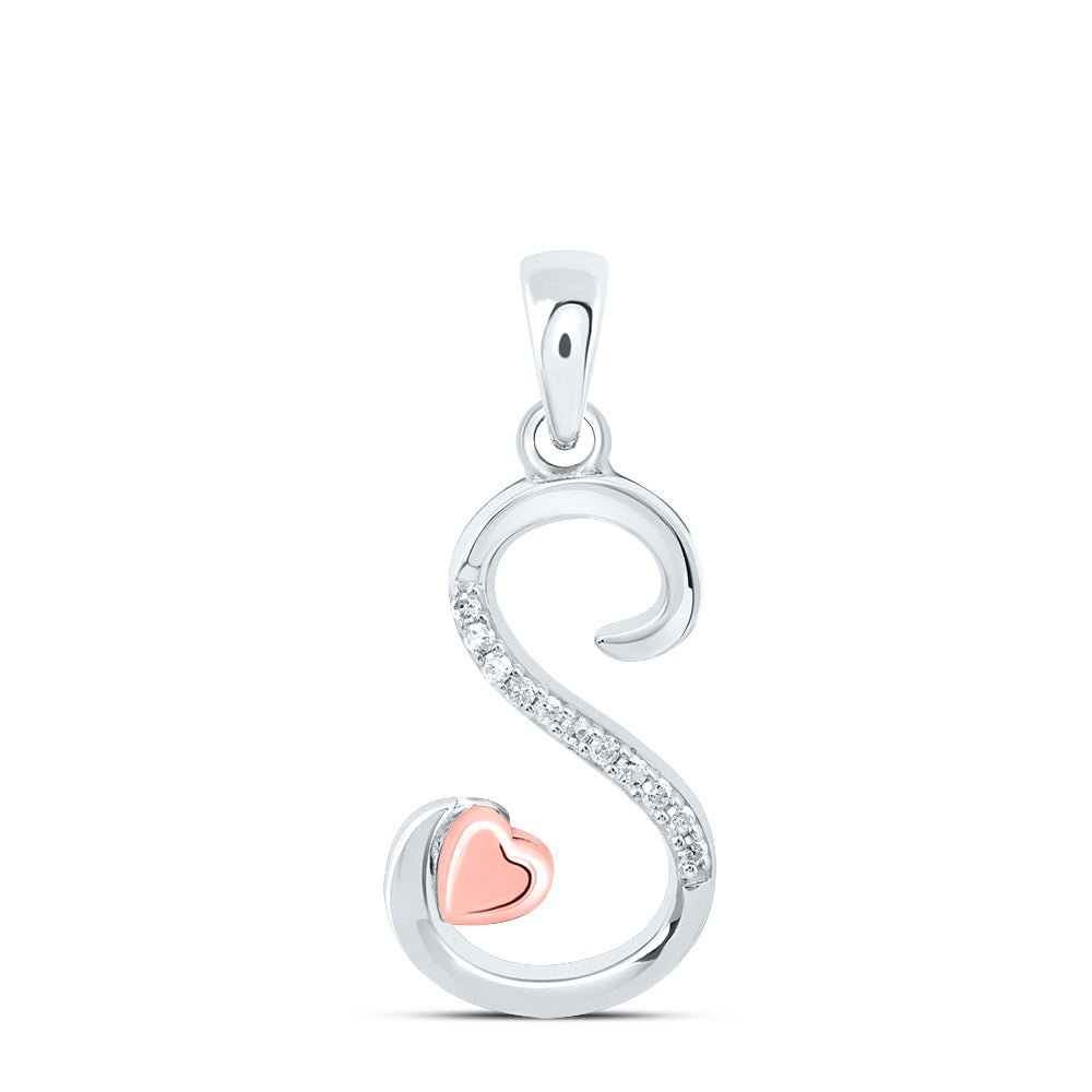 1/20CTW-NAT DIA P1 GIFT INITIAL "S" PENDANT Daisy Joyeria