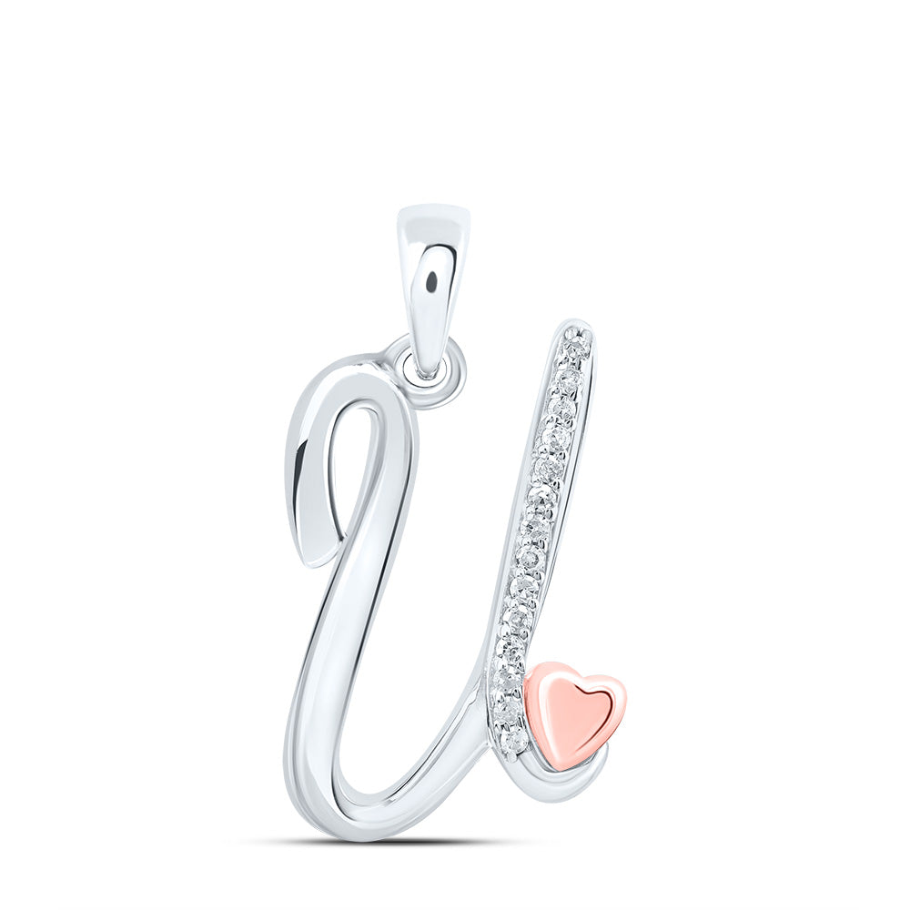 1/20CTW-NAT DIA P1 GIFT INITIAL "U" PENDANT Daisy Joyeria