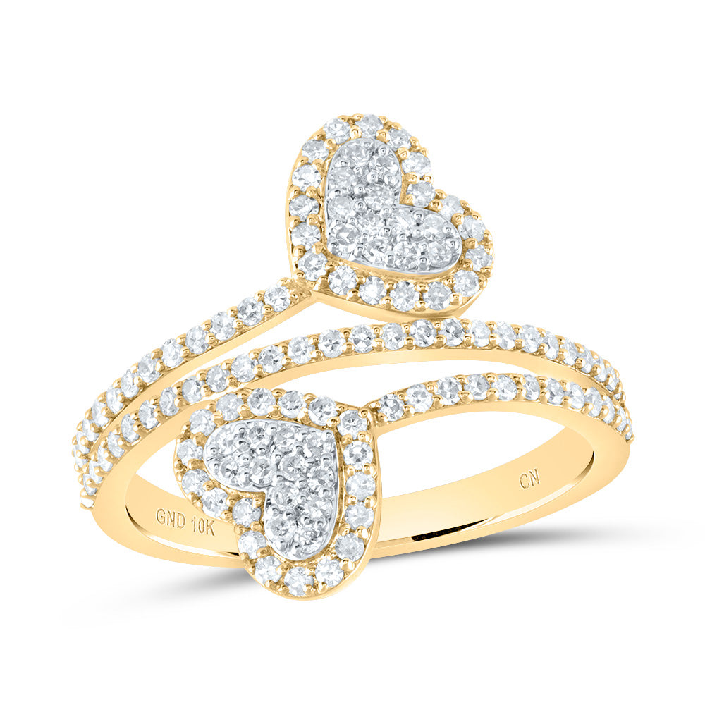 5/8CTW-NAT DIA CN FASHION HEART RING 7 Daisy Joyeria