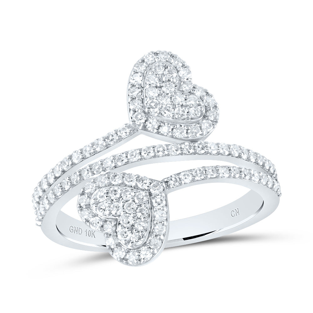 5/8CTW-NAT DIA CN FASHION HEART RING 7 Daisy Joyeria