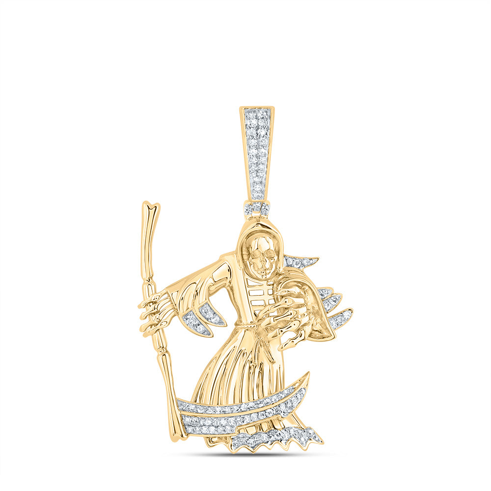 1/3CTW-NAT DIA NK GRIM RAPPER MENS CHARM Daisy Joyeria