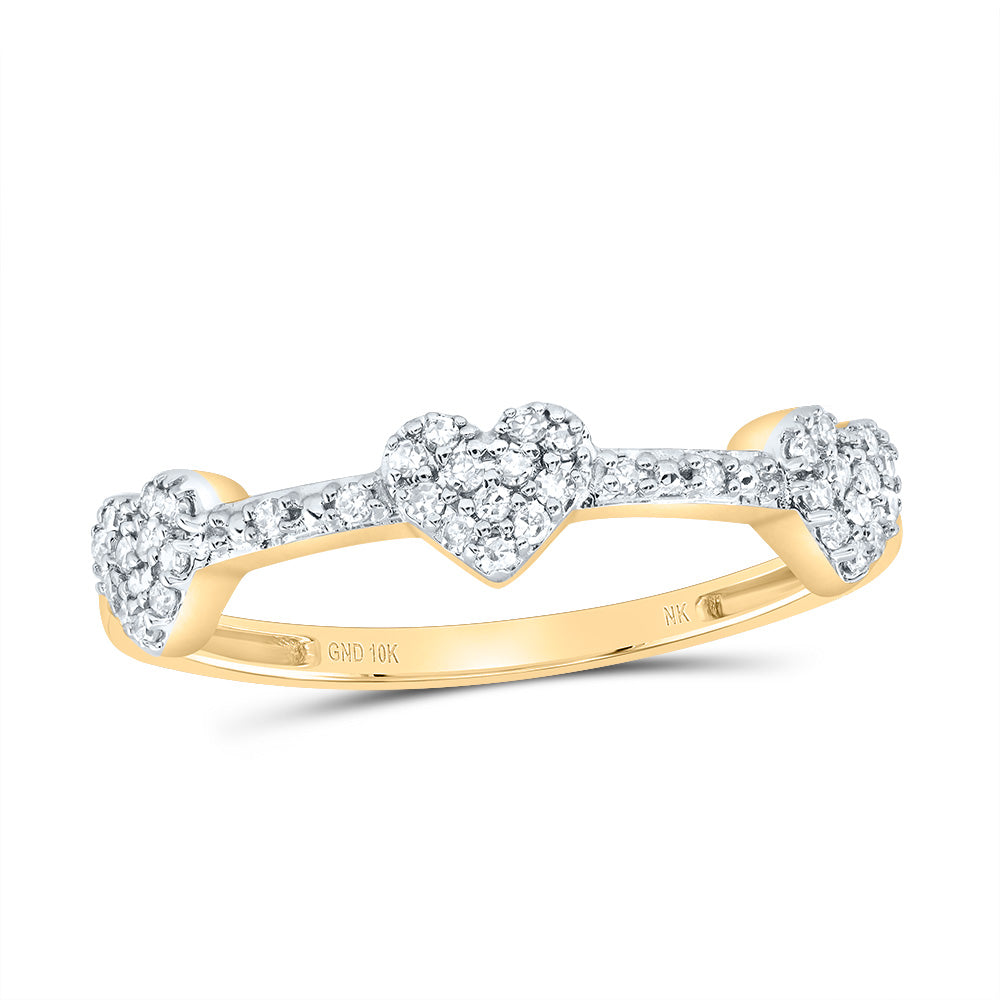 1/6CTW-NAT DIA NK GIFT HEART RING 7 Daisy Joyeria