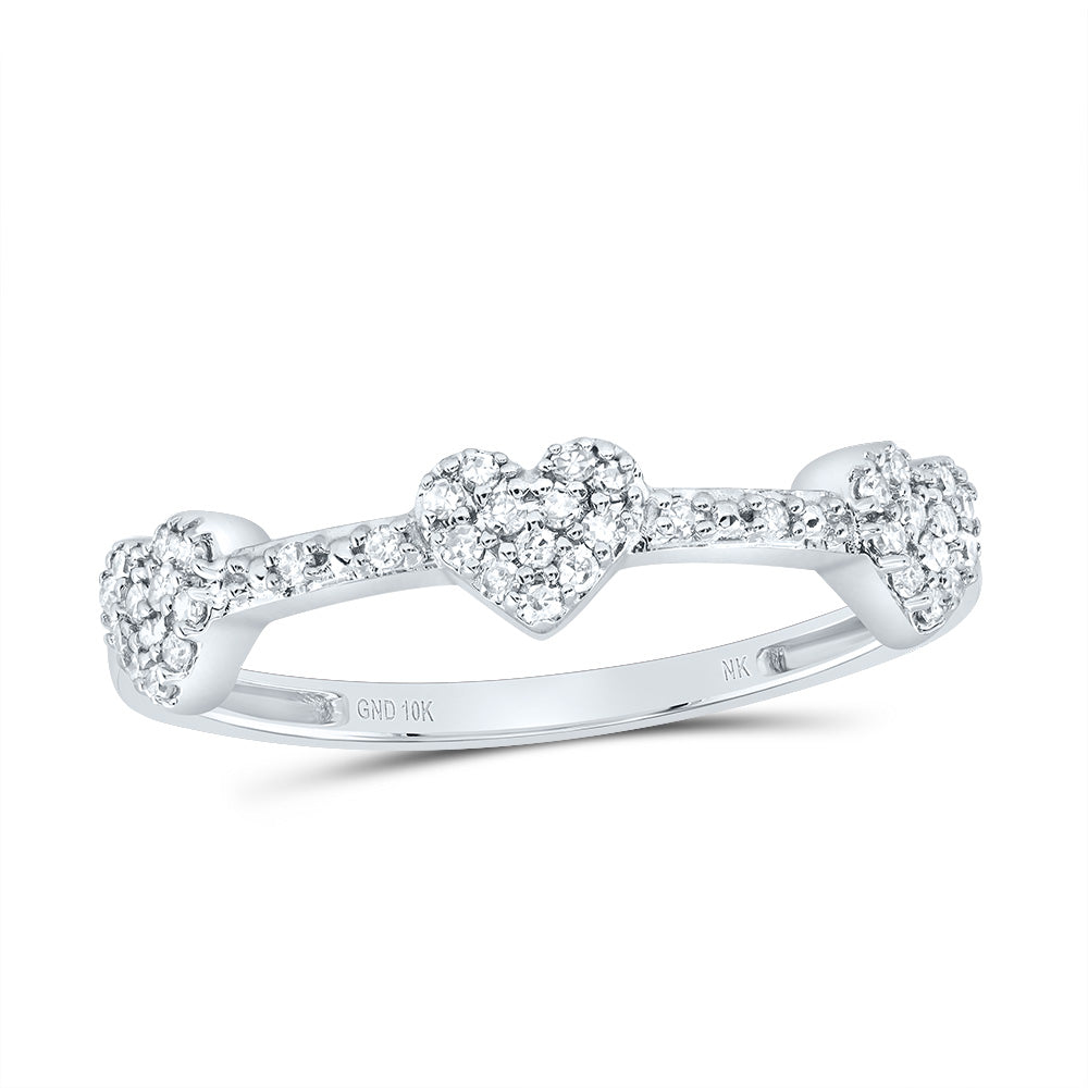 1/6CTW-NAT DIA NK GIFT HEART RING 7 Daisy Joyeria