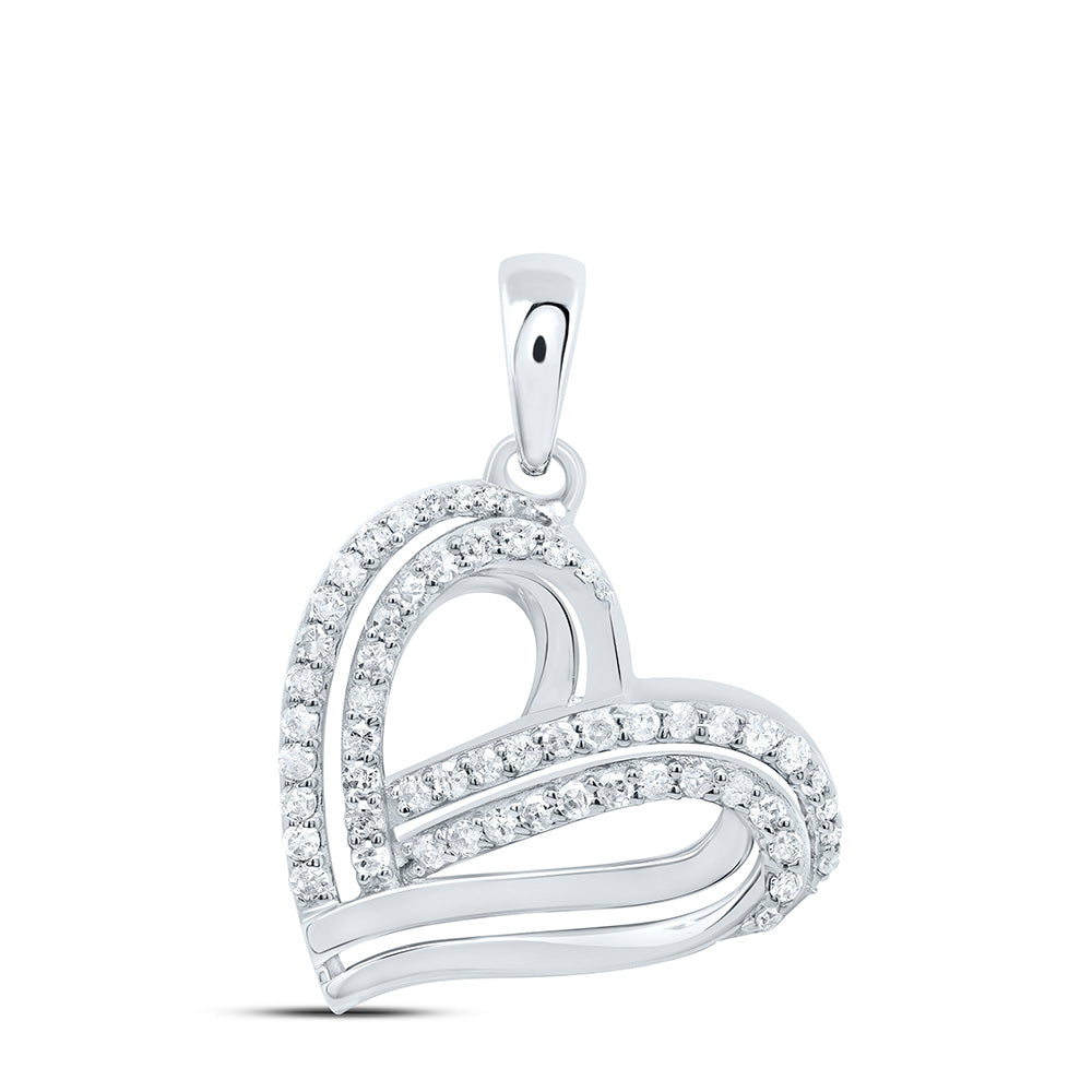 1/3CTW-NAT DIA P1 GIFT HEART PENDANT Daisy Joyeria
