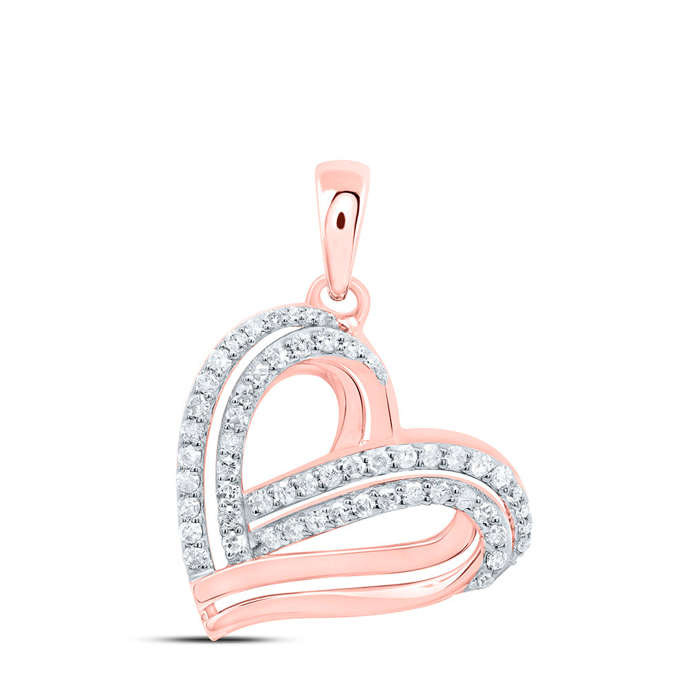 1/3CTW-NAT DIA P1 GIFT HEART PENDANT Daisy Joyeria