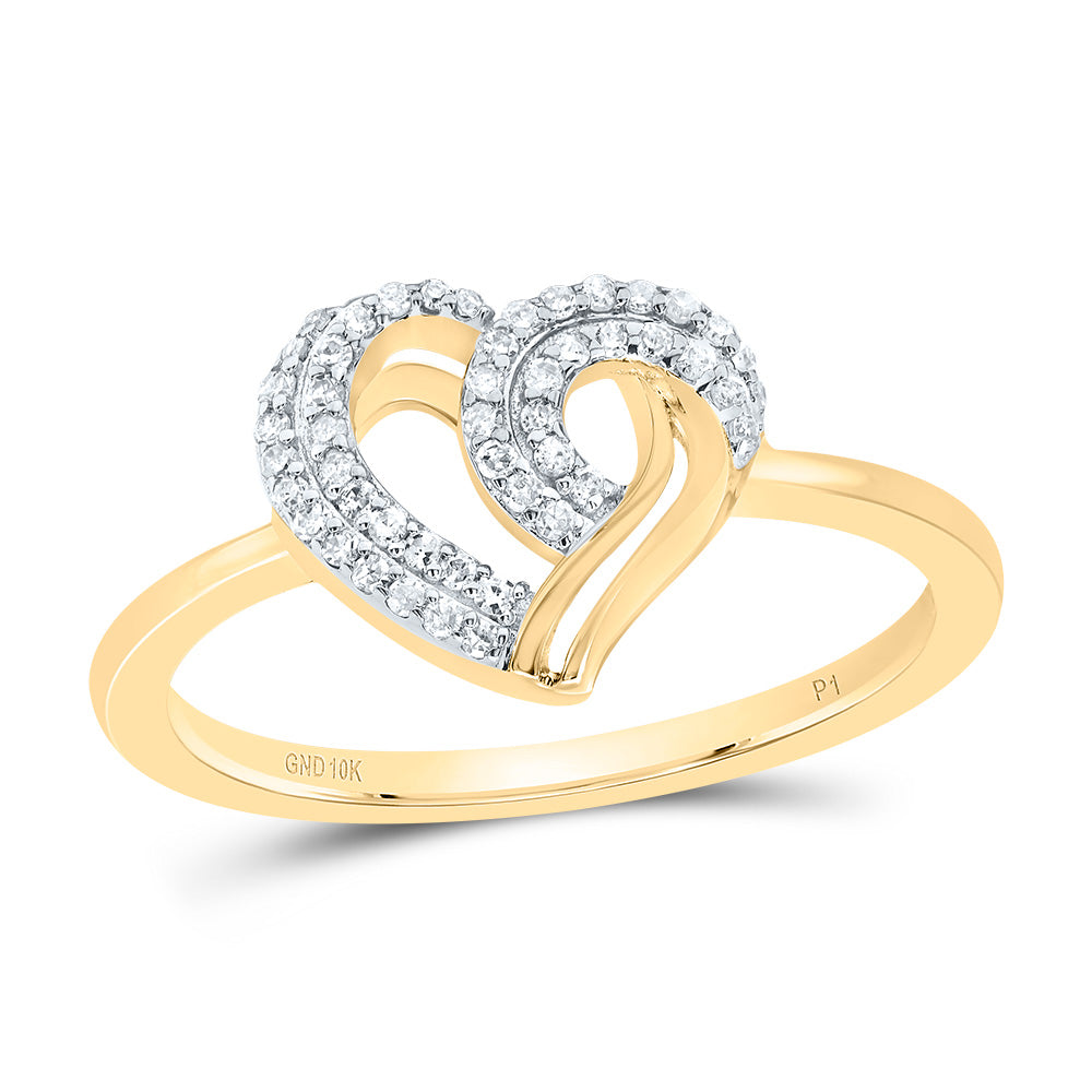 1/6CTW-NAT DIA P1 GIFT HEART RING 7 Daisy Joyeria