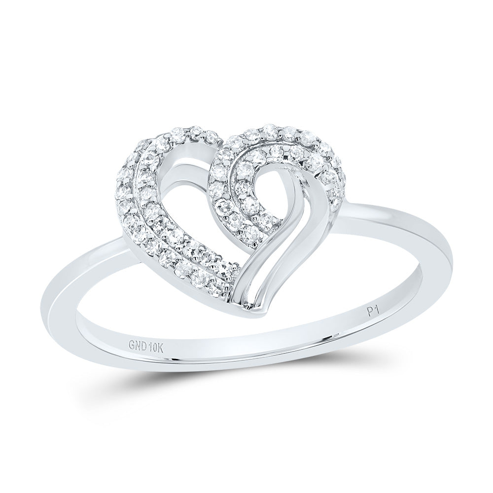 1/6CTW-NAT DIA P1 GIFT HEART RING 7 Daisy Joyeria