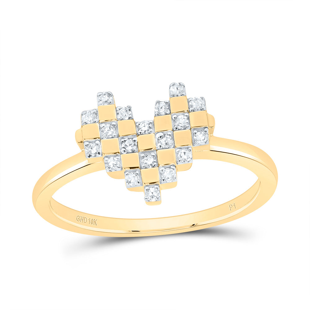 1/8CTW-NAT DIA P1 GIFT HEART RING 7 Daisy Joyeria