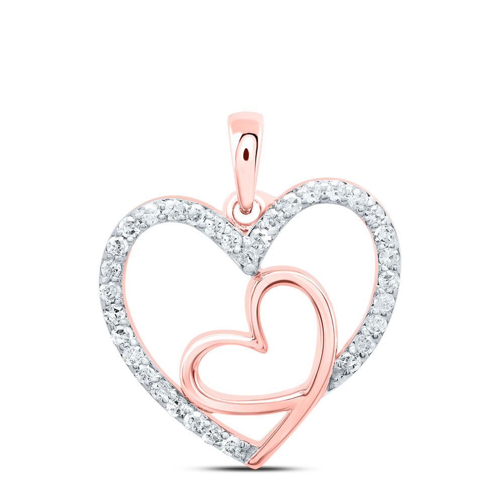 1/5CTW-NAT DIA P1 GIFT HEART PENDANT Daisy Joyeria
