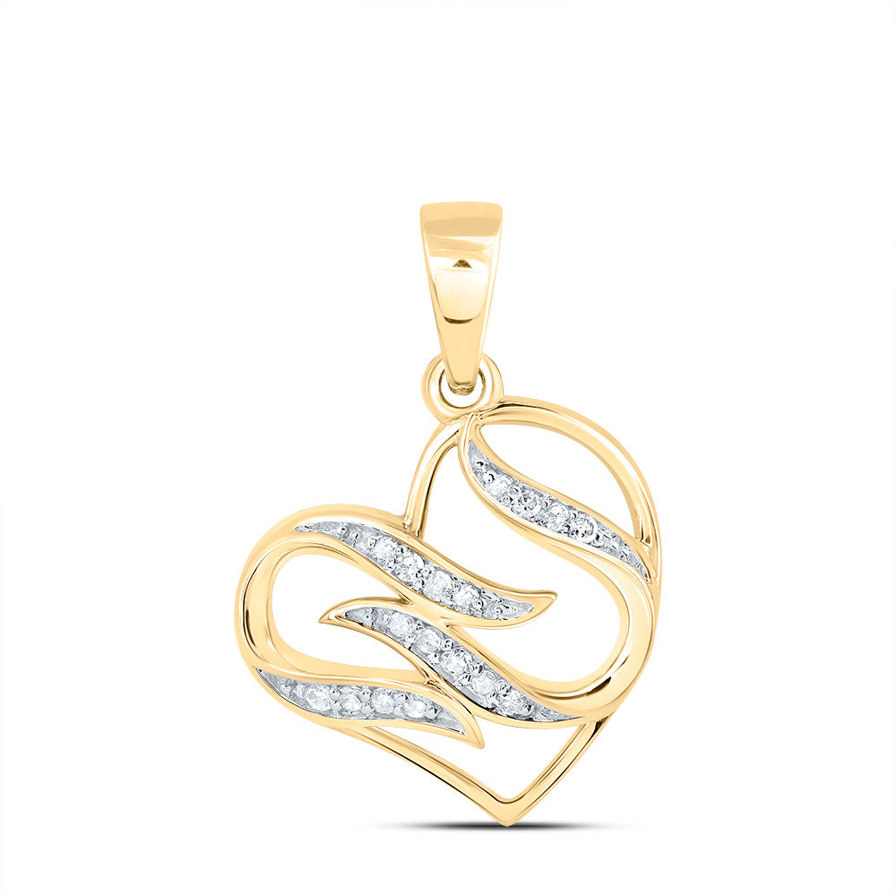 1/20CTW-NAT DIA P1 GIFT HEART PENDANT Daisy Joyeria