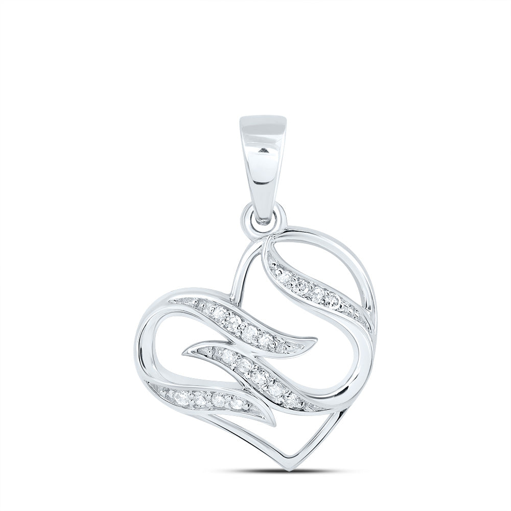 1/20CTW-NAT DIA P1 GIFT HEART PENDANT Daisy Joyeria