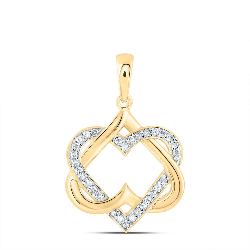 1/6CTW-NAT DIA P1 GIFT HEART PENDANT Daisy Joyeria