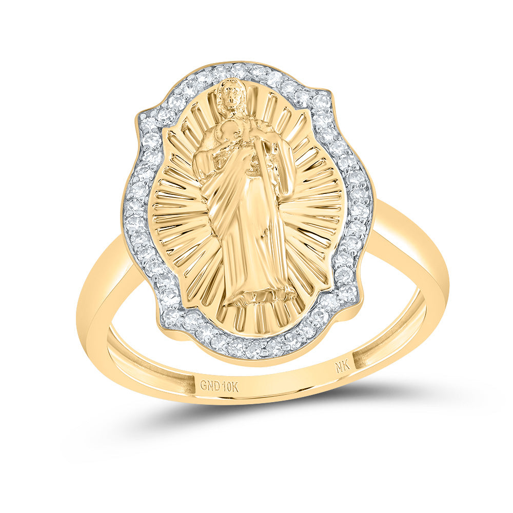 1/5CTW-NAT DIA NK GIFT ST.JUDE LADIES RING 7 Daisy Joyeria