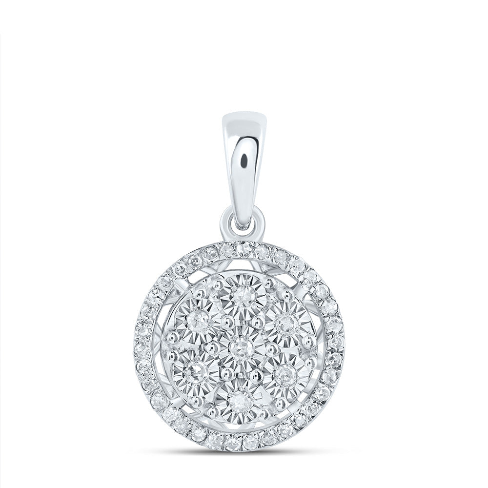 1/6CTW-NAT DIA P1 GIFT ROUND PENDANT Daisy Joyeria