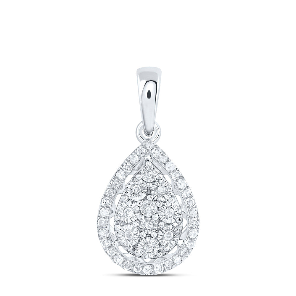 1/8CTW-NAT DIA P1 GIFT PEAR PENDANT Daisy Joyeria