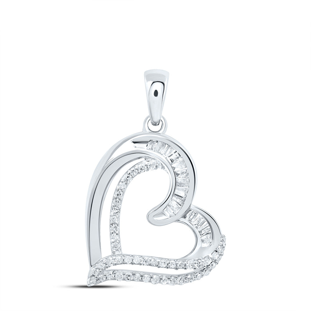 1/4CTW-NAT DIA P1 GIFT HEART PENDANT Daisy Joyeria