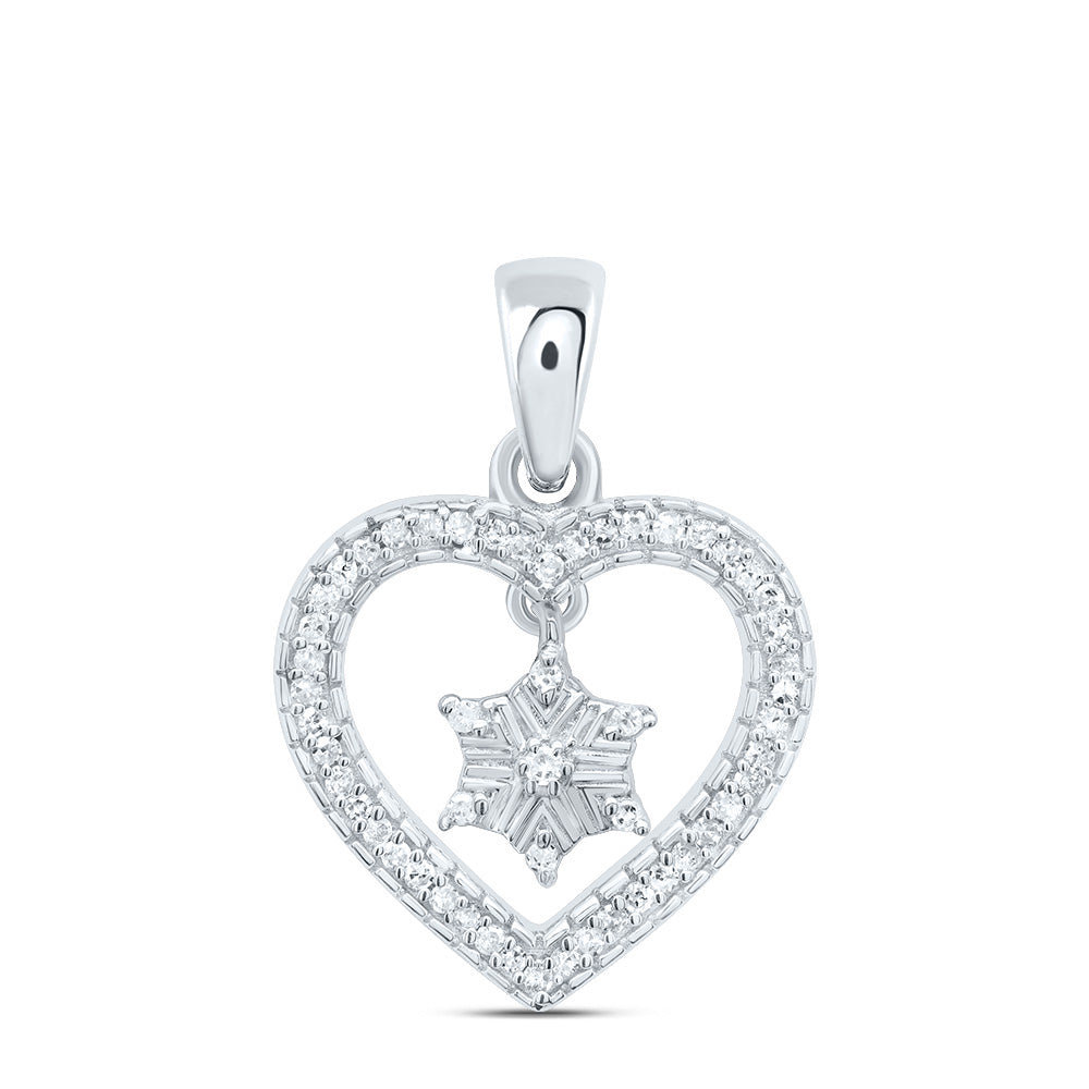 1/10CTW-NAT DIA P1 GIFT HEART PENDANT Daisy Joyeria