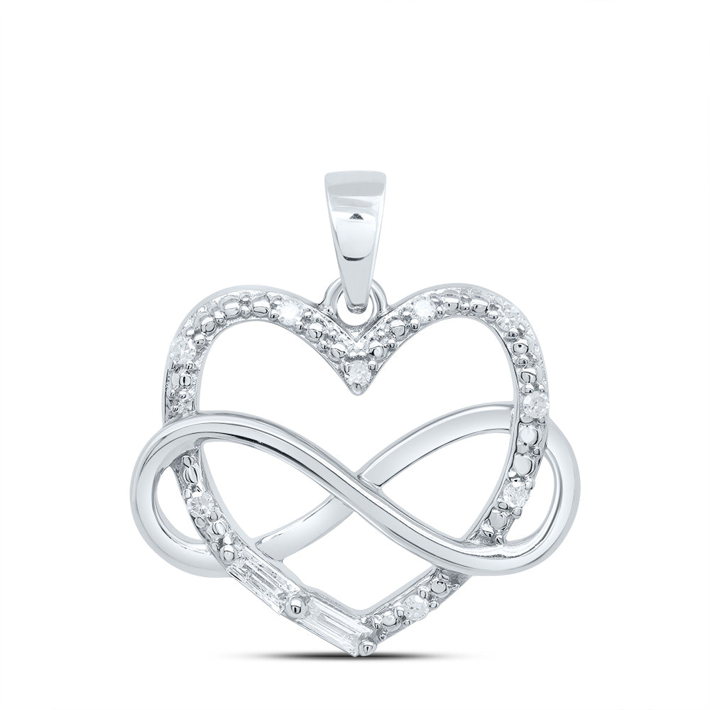 1/10CTW-NAT DIA P1 GIFT INFINITY HEART PENDANT Daisy Joyeria