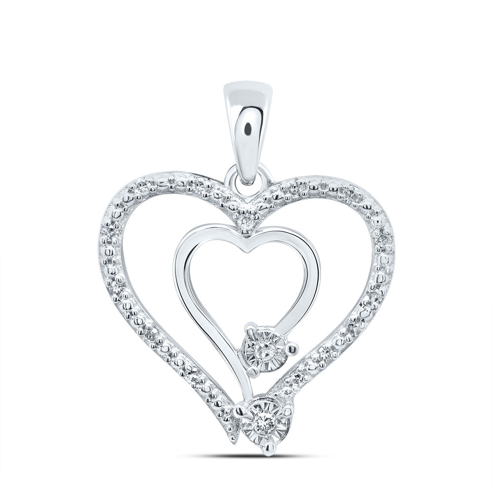 1/12CTW-NAT DIA P1 GIFT HEART PENDANT Daisy Joyeria