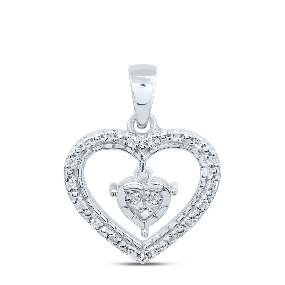 1/10CTW-NAT DIA P1 GIFT HEART PENDANT Daisy Joyeria