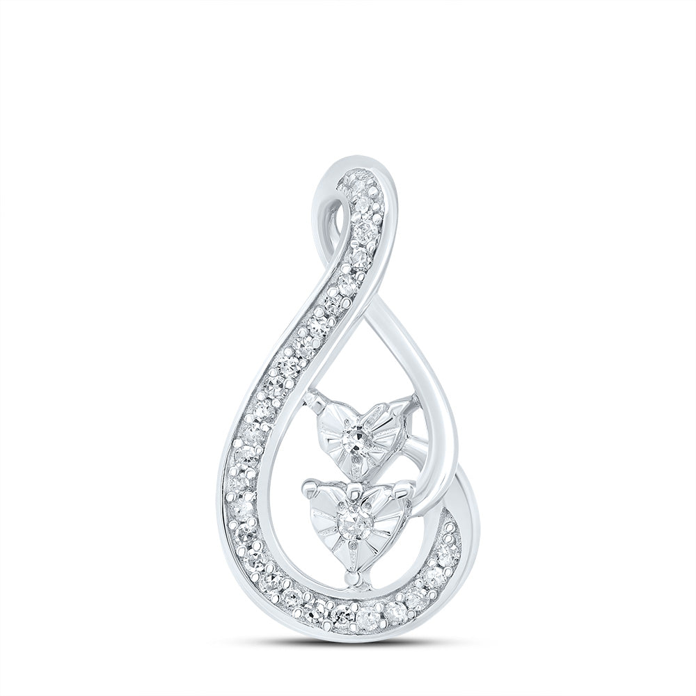 1/12CTW-NAT DIA P1 GIFT HEART PENDANT Daisy Joyeria