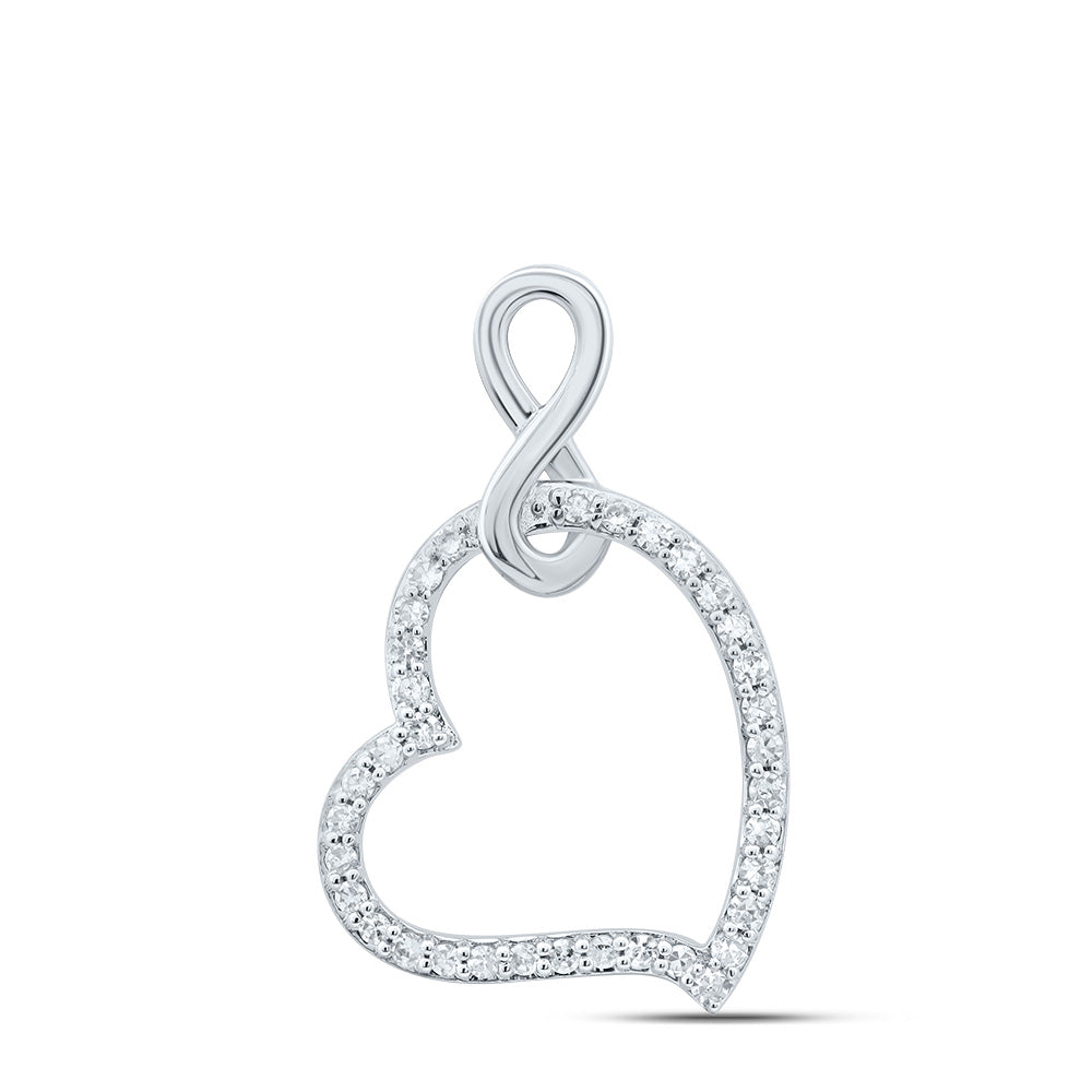 1/6CTW-NAT DIA CN FASHION HEART INFINITY PENDANT Daisy Joyeria