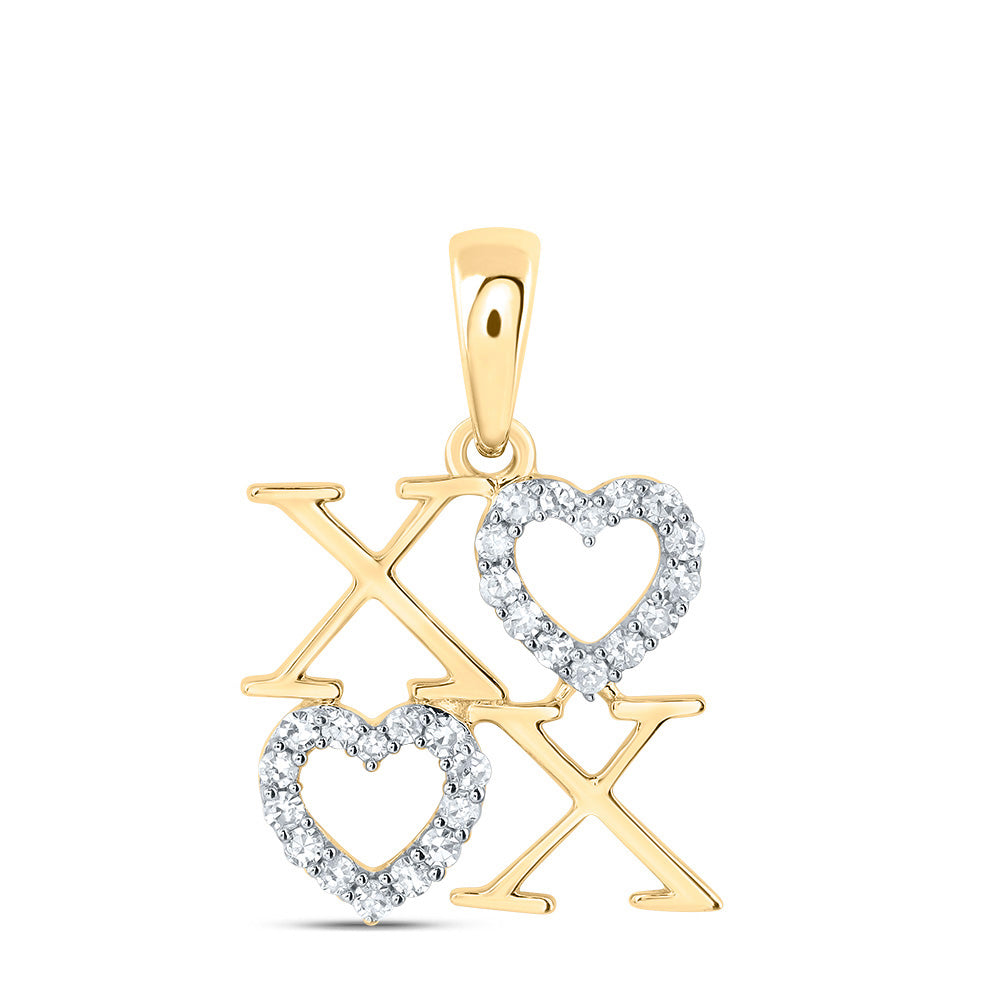 1/8CTW-NAT DIA CN GIFT HEART PENDANT Daisy Joyeria